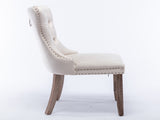 Modern, High-end Tufted Solid Wood Contemporary Velvet Upholstered Dining Chair with Wood Legs 28715564