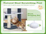 2-in-1 Cat Stairs & Tree with Sisal Scratching Post, 4 Levels Pet Steps for Elderly Cats & 45804327