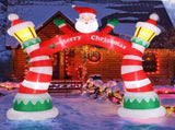 8.9 FT Lighted Christmas Inflatable Archway, Inflatable Santa Claus Christmas Arch, Blow Up Yard 84926492
