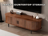 TV Stand, 47" Modern TV Console Table with Storage Compartment and Sliding Door, Gaming W2641P329199