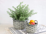 3-Pack Stackable Hand Woven Wicker Storage and Laundry Basket with Handles B046P144641