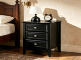 () 3-Drawer Nightstand with Square Handles Painted MDF Drawer Dresser 36491469