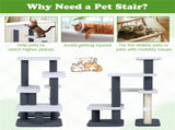2-in-1 Cat Stairs & Tree with Sisal Scratching Post, 4 Levels Pet Steps for Elderly Cats & 45804327