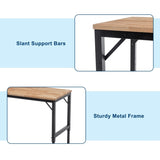 48" Heavy-Duty Adjustable Workbench for Garage, Rubber Wood shop table W/Metal Wheels, Hardwood W1422P218518