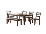 Modern 6 Piece Dining Set, Brown B01682188