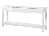 Modern Console Table with 3 Drawers and Open Storage Shelf, Entryway Table Narrow Long Sofa Table 09904615