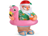 5.9 FT Lighted Christmas Inflatable Decoration, Inflatable Hawaii Santa Claus Outdoor Decoration, 23376680