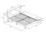 Full Size Upholstered Platform Bed Frame with Headboard, Strong Wood Slat Support, Mattress W21438522