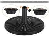 30 lb Heavy Duty Iron Patio Umbrella Base 18" for Outdoor, Black 13101560