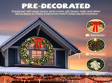 60in 220 Lights 600 Branches PVC Bow Decoration Garland Garden Garland Decoration Green 24506870