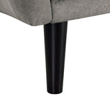 Contemporary Converts to Bed Gray 1pc Futon Sofa Channeled Tufted Back Soft Track Arm Couch W USB B011P309284