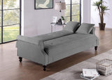 Contemporary Living Room Adjustable Gray Burnt-Out Fabric Couch Plush Storage Couch 1pc Futon B011P163901