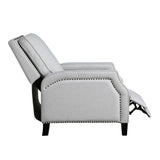Push Back Reclining Chair Transitional Style Gray Chenille Upholstery 1pc Cushion Seat Modern Living B011P264613