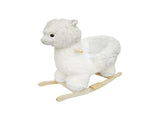 Kids Ride-On Rocking Horse Toy with Lullaby Song,Alpaca Rocking Toy with Hand Puppets and Safety 21598762
