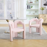 COOLMORE Contemporary Designed Velvet Fabric Upholstered Accent/Dining Chair /Barrel Side Chairs W395P224758