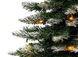 3Pack PreLit Snow Flocked Pencil Christmas Tree Set, 3FT/ 4FT/ 5FT Slim Artificial Xmas Trees with N710P523031F