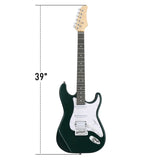 KST Stylish H-S-S Pickup Electric Guitar Kit with 5W AMP Bag Guitar Strap Strings Green 85732124