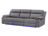 Blanche Grey Reclining Sofa with LED Lights B201P412064