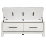 TREXM Shoe Bench with Removable Cushion, Entryway Bench with Hidden Storage for Living Room, N715P233804K