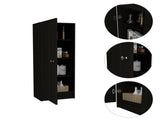 Richmond Rectangle Pantry Cabinet Black Wengue B06280273