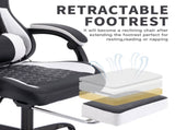 Gaming Chair with Massage,Ergonomic PC Gaming Chair with Footrest Comfortable Headrest and Lumbar W2367P288666