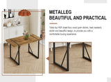 Rustic Industrial Rectangular Wood Dining Table For 4-6 Person, With 1.5" Thick Engineered Wood W2827P427974