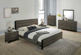Ioana Antique Grey Wood 6-piece King Size Bedroom Set, Dresser, Mirror, 2 Night Stands , Chest T2574P202556