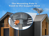 28-36dB 360&deg UV Dual-band Outdoor Antenna with Stand Black 67305137