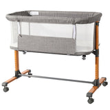 Iron pipe plastic 150D encrypted cationic fabric gray baby cradle bed model KT-BSW 84974480