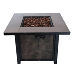 50000 BTU, CSA Certification Square Gas Fire Table ,Contain 5 kg Lava Stone And Rainproof W2734P194105