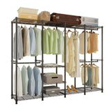 ZNTS Wire Garment Rack Heavy Duty Clothes Rack,Closet Organizer Metal Garment Rack Portable Clothes 85070014