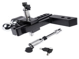 Adjustable Aluminum Trailer Hitch Fits 2-inch Receiver Solid Tube Hitch 12500LBS 8 Inch Drop/Rise 03058645