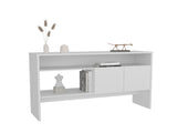 Console Table 31.8" H, with 2 Doors and 3 Shelves, White B097P250861