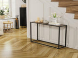 Narrow console table, high-end edge wrapped foyer table, entrance, industrial corridor table, living W578P357536