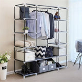 ZNTS 69" Portable Clothes Closet Wardrobe Storage Organizer with Non-Woven Fabric Quick and Easy to 39176847