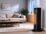 2-in-1 Portable Electric Tower Heater, Oscillating Indoor Space Heater with Remote Control & 8-Hour 96098203