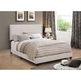 Ivory Queen Bed with Nailhead Trim B062P153548
