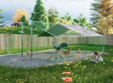 10 x 13ft Outdoor Large Metal Chicken Run Coop with 1 piece of Waterproof Cover, Garden Backyard 75157167