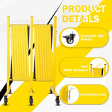 Metal Expandable Barricade, 23 Feet Retractable Fence Outdoor, Mobile Safety Barrier Gate, Easily 15839217