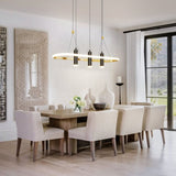 Javeriah 4 - Light Black/Gold Dimmable LED Pendant Light T3177P284002