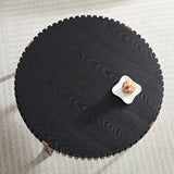 Modern Handcraft Drum Coffee Table 31.5 inch Round Coffee Table for Living Room,Small Coffee Table W2582P167649