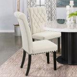 Beige Tufted Side Chairs B062P145442