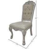 Ivory and Bone White Tufted Side Chair B062P209249