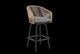 Outdoor Bar Stools Set of 2, 2-Piece Patio Bar Stools Armrests, All Weather Rattan Bar Chairs W640P256794