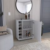 Wick Bar Cart with Integrated Wine Storage, Spacious Cabinet and Smooth Rollers B200P188880