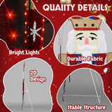 Lighted Nutcracker Christmas Yard Decorations, Pre-lit 2D Nutcracker Soldier with 162 LED Warm White 36891405