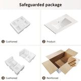 24 inch Bathroom Vessel Sink, Ceramic Bathroom Vanity Sink Top without Overflow, Convenient for W3402P324578