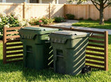 3Panel Solid Fir Wood Outdoor Privacy Screen, NoDig Air Conditioner Cover Fence with Ground 45724696