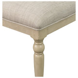 Upholstered Dining Chair with Turned Wood Legs Set of 2 B03548996