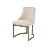 ZNTS 21'' Accent Dining Chairs, Antique Gold Metal Frame Back and Sled Leg Contemporary Modern Style for B03548769